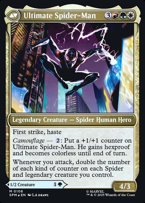 Miles Morales // Ultimate Spider-Man (back face)