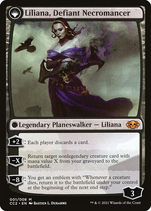 Liliana, Heretical Healer // Liliana, Defiant Necromancer (back face)