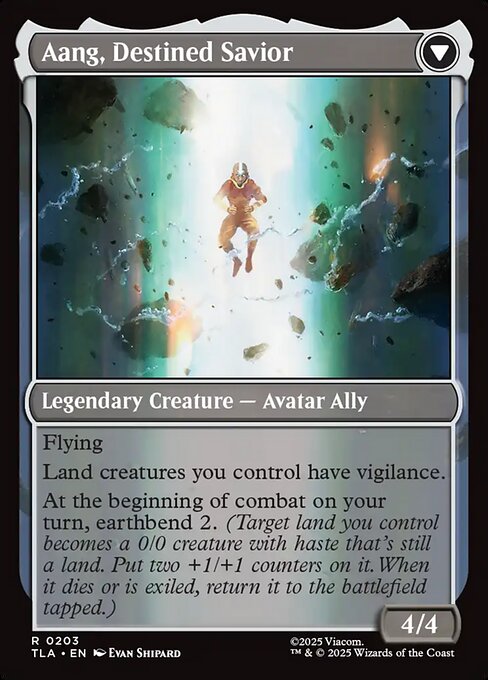 Aang, at the Crossroads // Aang, Destined Savior (back face)