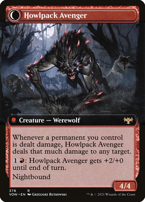 Ill-Tempered Loner // Howlpack Avenger (back face)