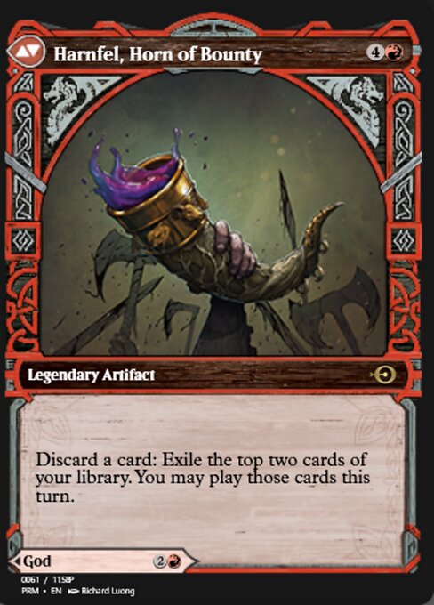 Birgi, God of Storytelling // Harnfel, Horn of Bounty (back face)