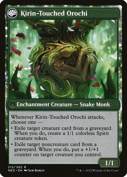 Teachings of the Kirin // Kirin-Touched Orochi (back face)