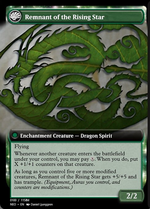 Jugan Defends the Temple // Remnant of the Rising Star (back face)