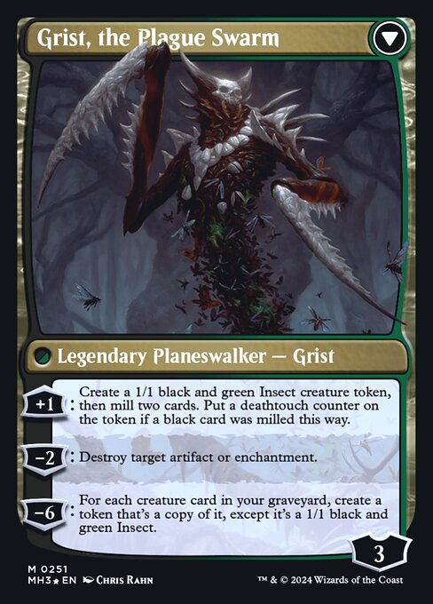 Grist, Voracious Larva // Grist, the Plague Swarm (back face)