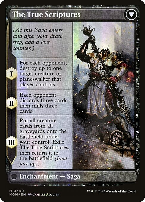 Sheoldred // The True Scriptures (back face)