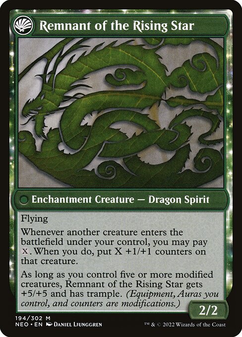 Jugan Defends the Temple // Remnant of the Rising Star (back face)