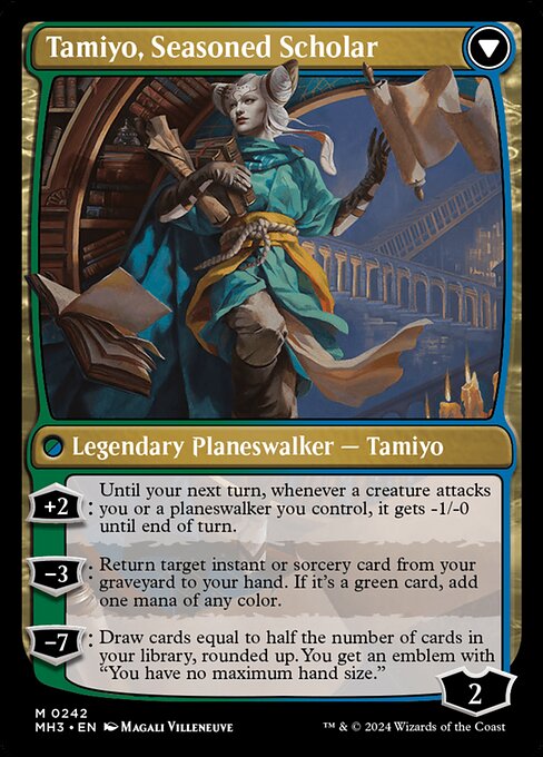 Tamiyo, Inquisitive Student // Tamiyo, Seasoned Scholar (back face)
