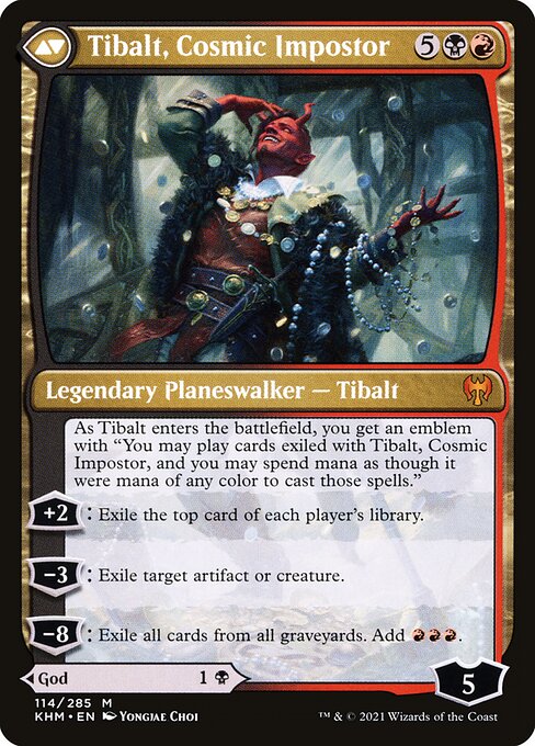 Valki, God of Lies // Tibalt, Cosmic Impostor (back face)