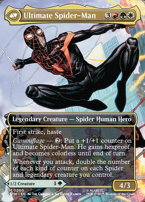 Miles Morales // Ultimate Spider-Man (back face)