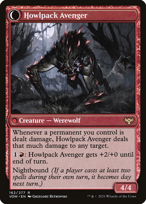 Ill-Tempered Loner // Howlpack Avenger (back face)