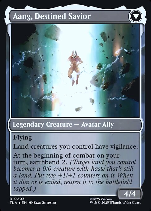 Aang, at the Crossroads // Aang, Destined Savior (back face)
