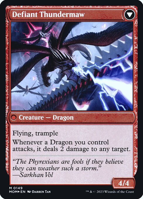 Invasion of Tarkir // Defiant Thundermaw (back face)