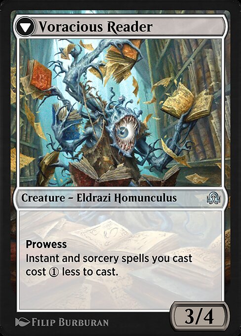 Curious Homunculus // Voracious Reader (back face)