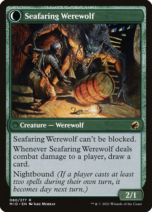Suspicious Stowaway // Seafaring Werewolf (back face)