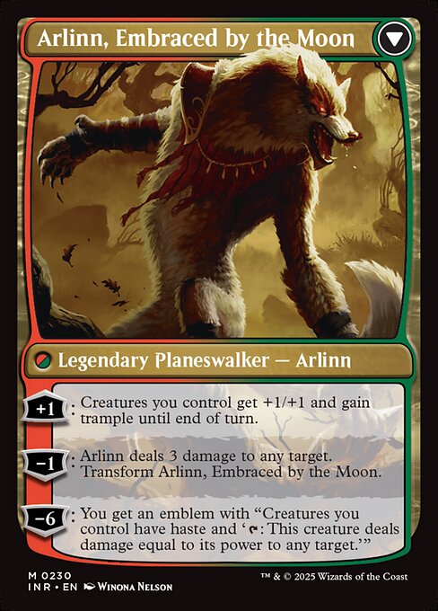 Arlinn Kord // Arlinn, Embraced by the Moon (back face)
