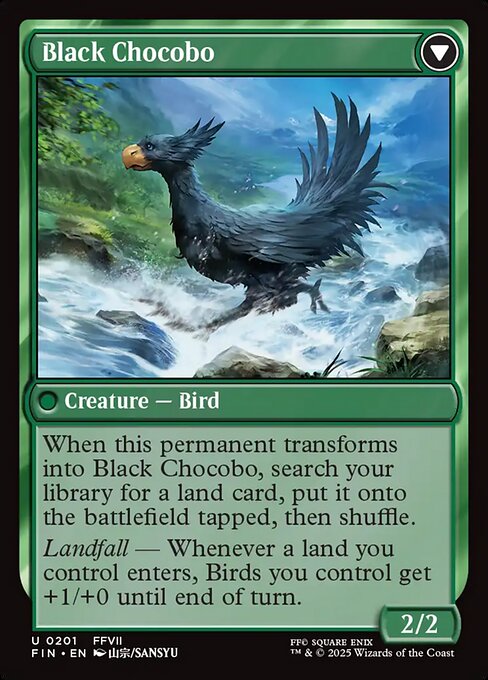 Sidequest: Raise a Chocobo // Black Chocobo (back face)