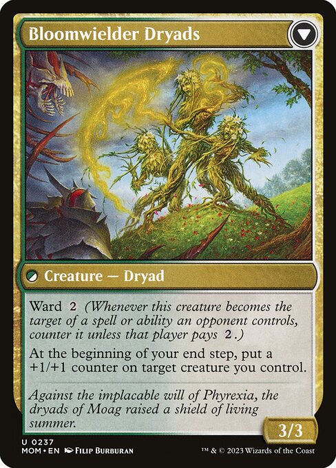 Invasion of Moag // Bloomwielder Dryads (back face)