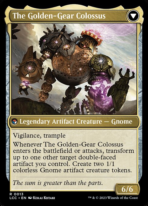 Tetzin, Gnome Champion // The Golden-Gear Colossus (back face)