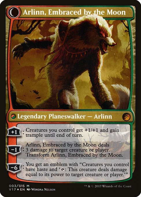 Arlinn Kord // Arlinn, Embraced by the Moon (back face)
