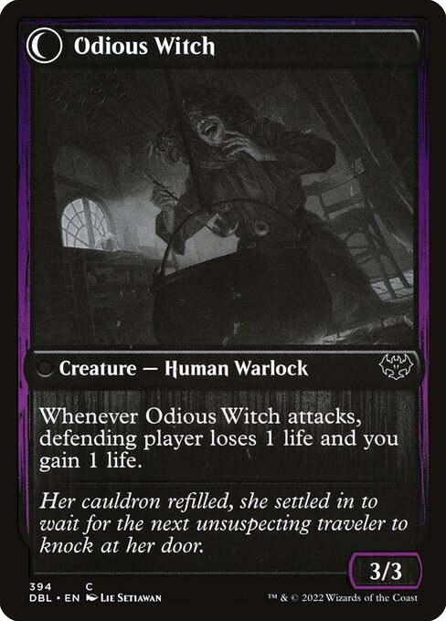 Ragged Recluse // Odious Witch (back face)