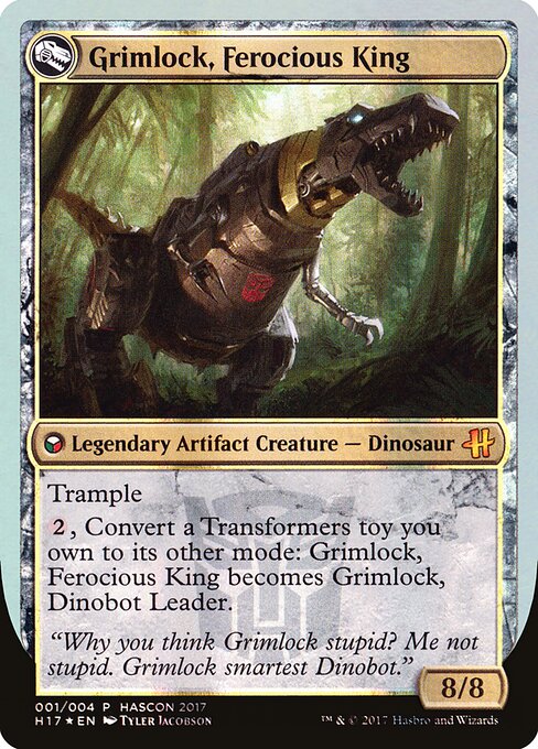 Grimlock, Dinobot Leader // Grimlock, Ferocious King (back face)