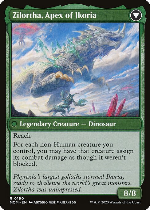 Invasion of Ikoria // Zilortha, Apex of Ikoria (back face)