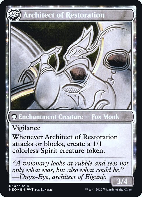 The Restoration of Eiganjo // Architect of Restoration (back face)
