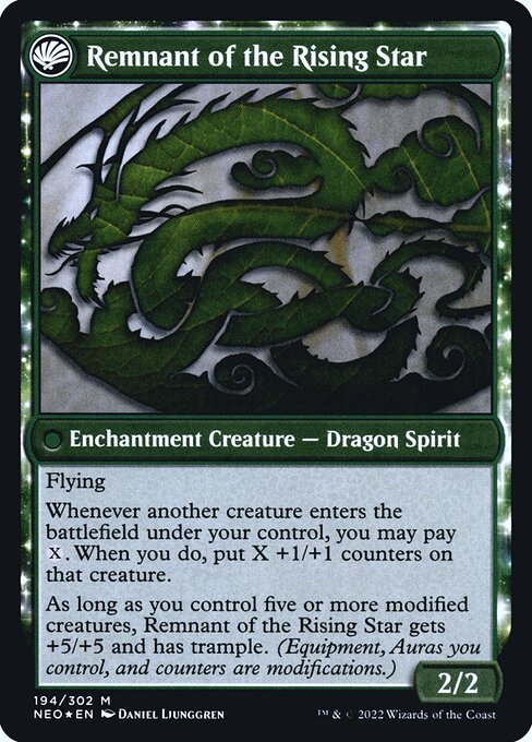 Jugan Defends the Temple // Remnant of the Rising Star (back face)