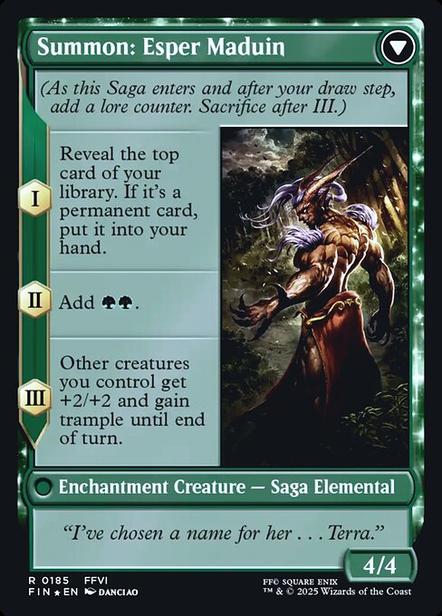 Esper Origins // Summon: Esper Maduin (back face)