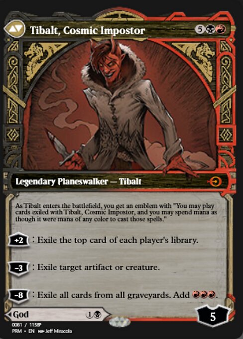 Valki, God of Lies // Tibalt, Cosmic Impostor (back face)