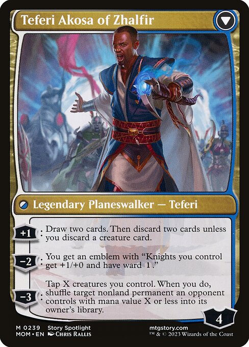 Invasion of New Phyrexia // Teferi Akosa of Zhalfir (back face)