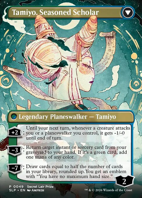 Tamiyo, Inquisitive Student // Tamiyo, Seasoned Scholar (back face)