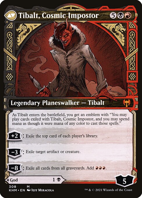 Valki, God of Lies // Tibalt, Cosmic Impostor (back face)