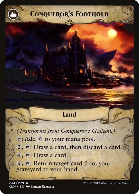 Conqueror's Galleon // Conqueror's Foothold (back face)