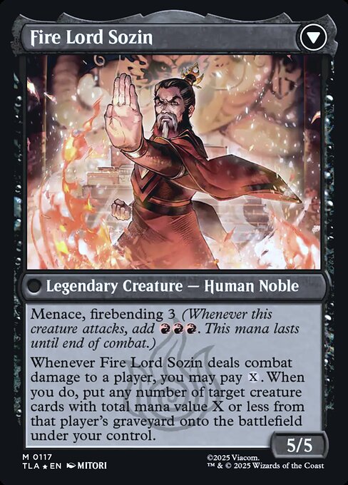 The Rise of Sozin // Fire Lord Sozin (back face)