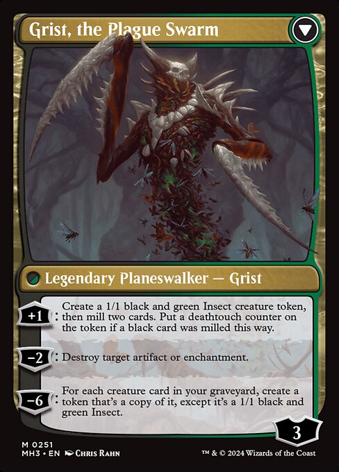 Grist, Voracious Larva // Grist, the Plague Swarm (back face)