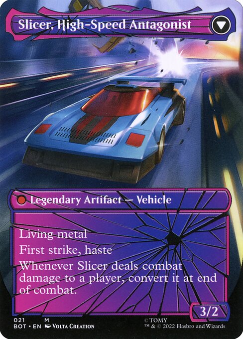 Slicer, Hired Muscle // Slicer, High-Speed Antagonist (back face)
