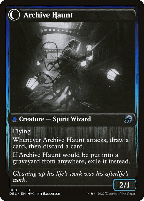 Overwhelmed Archivist // Archive Haunt (back face)