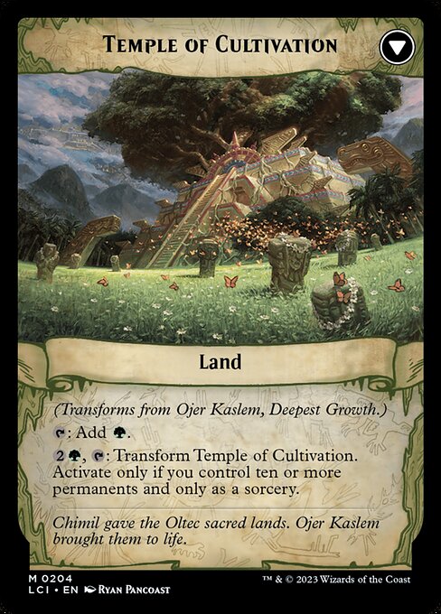 Ojer Kaslem, Deepest Growth // Temple of Cultivation (back face)