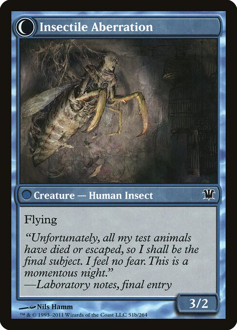 Delver of Secrets // Insectile Aberration (back face)