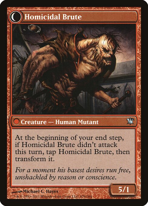 Civilized Scholar // Homicidal Brute (back face)