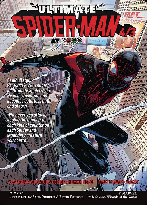 Miles Morales // Ultimate Spider-Man (back face)