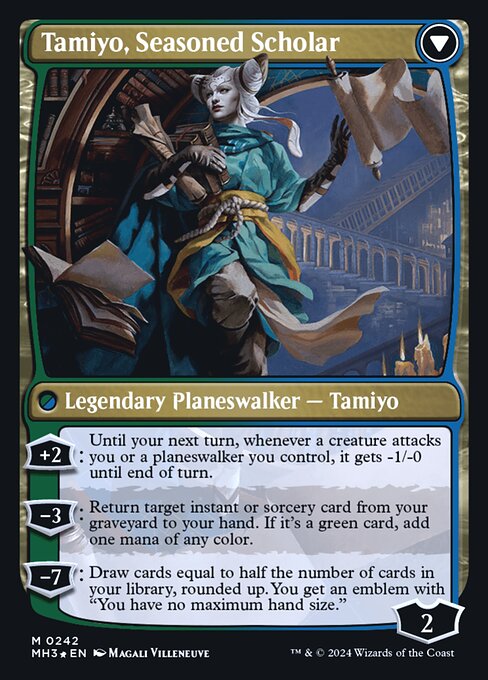 Tamiyo, Inquisitive Student // Tamiyo, Seasoned Scholar (back face)