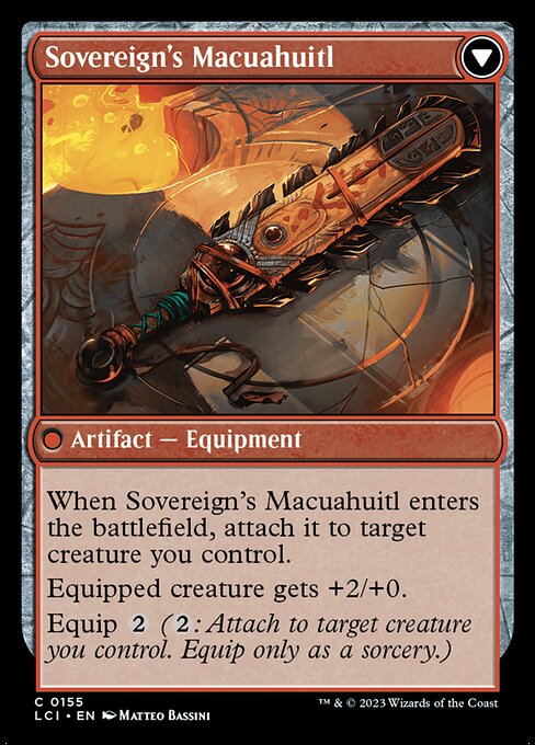 Idol of the Deep King // Sovereign's Macuahuitl (back face)