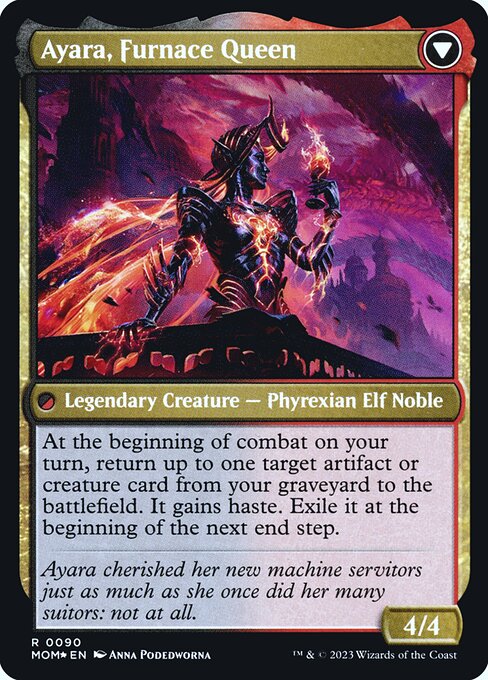 Ayara, Widow of the Realm // Ayara, Furnace Queen (back face)
