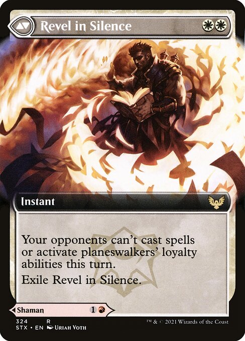 Flamescroll Celebrant // Revel in Silence (back face)