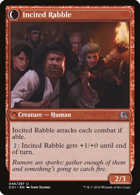 Town Gossipmonger // Incited Rabble (back face)