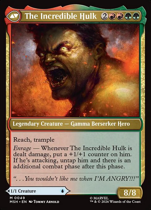 Bruce Banner // The Incredible Hulk (back face)