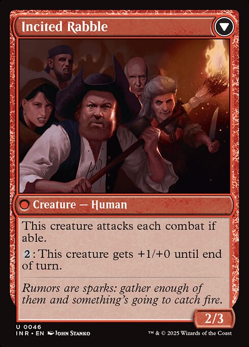 Town Gossipmonger // Incited Rabble (back face)
