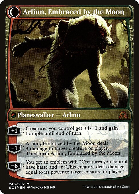 Arlinn Kord // Arlinn, Embraced by the Moon (back face)